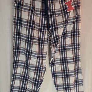 Illini Plaid Lounge Sleep Pants Mens Large  University Of Illinois